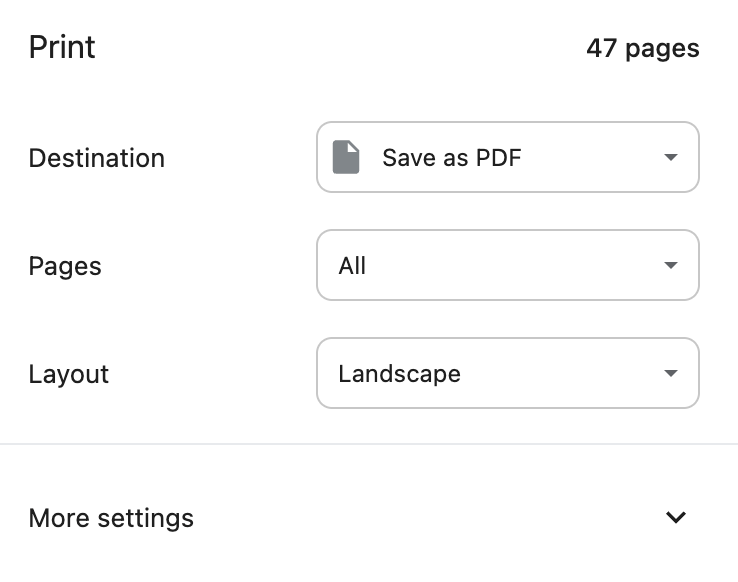 A browser window showing a 'Save as PDF' option
